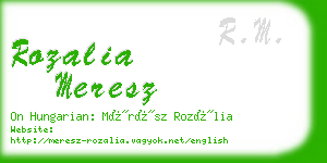 rozalia meresz business card